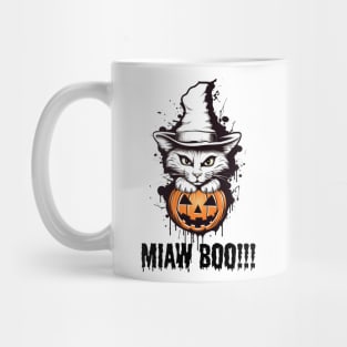 Cute Halloween Miaw Cat Boo Mug